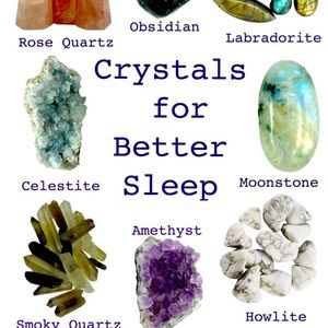 Suggested crystals for better sleep. 😴